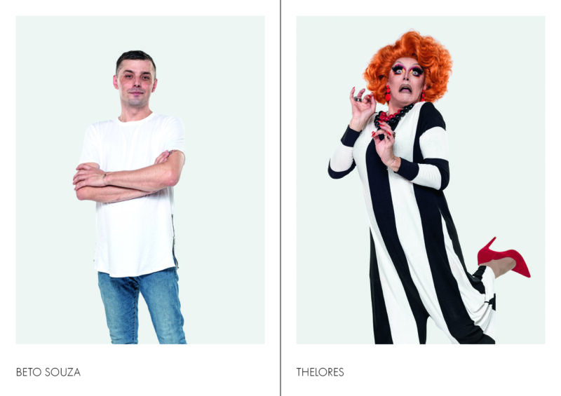 Retrato de drag queen na exposição Duo Drag do fotógrafo Paulo Vitale